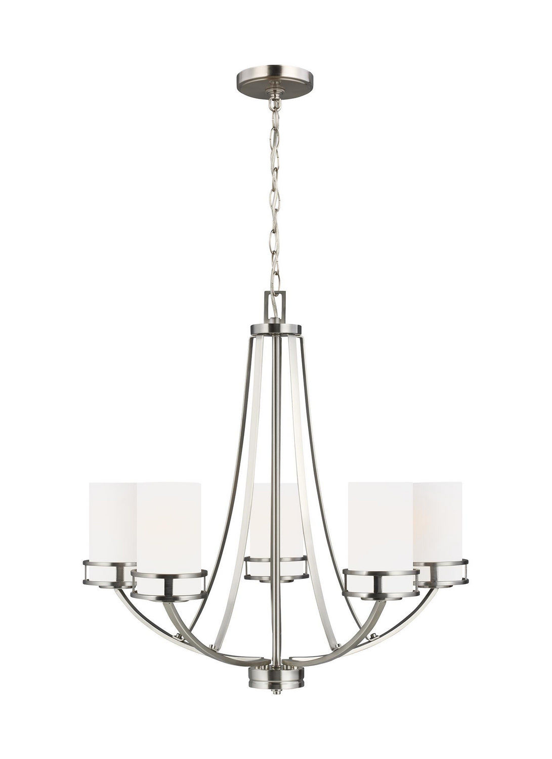 Generation Lighting - 3121605EN3-962 - Five Light Chandelier - Robie - Brushed Nickel
