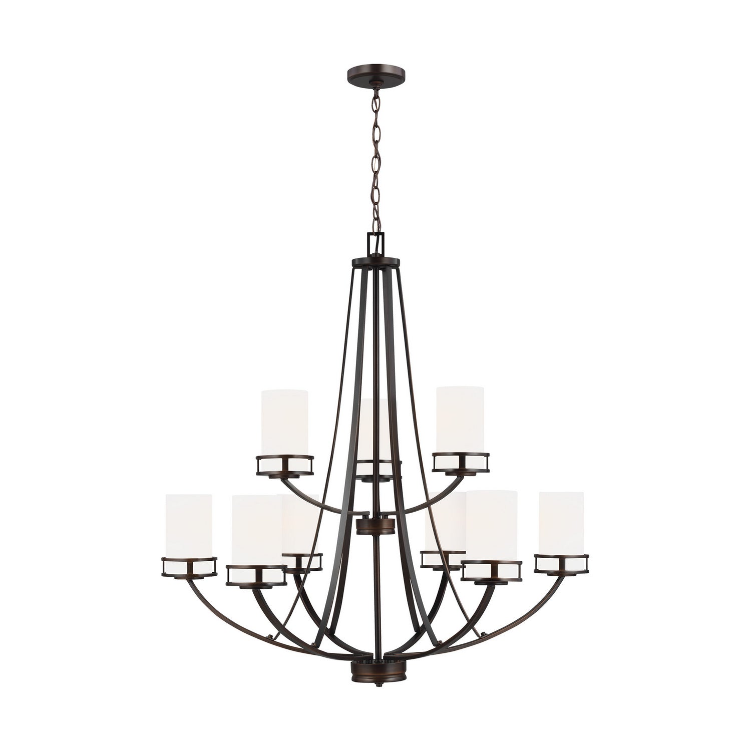Generation Lighting - 3121609-710 - Nine Light Chandelier - Robie - Bronze