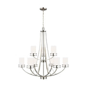 Generation Lighting - 3121609-962 - Nine Light Chandelier - Robie - Brushed Nickel
