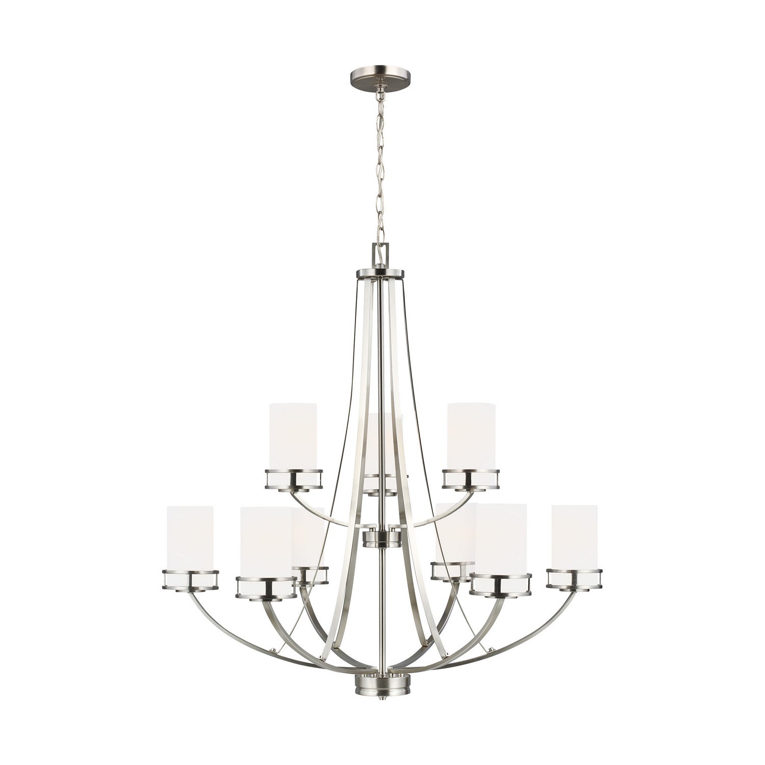 Generation Lighting - 3121609-962 - Nine Light Chandelier - Robie - Brushed Nickel
