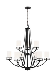 Generation Lighting - 3121609EN3-112 - Nine Light Chandelier - Robie - Midnight Black