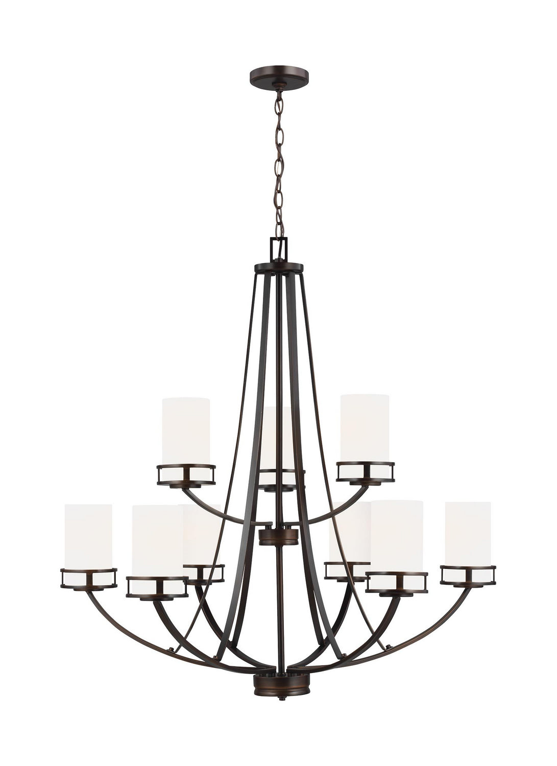 Generation Lighting - 3121609EN3-710 - Nine Light Chandelier - Robie - Bronze