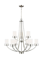 Generation Lighting - 3121609EN3-962 - Nine Light Chandelier - Robie - Brushed Nickel
