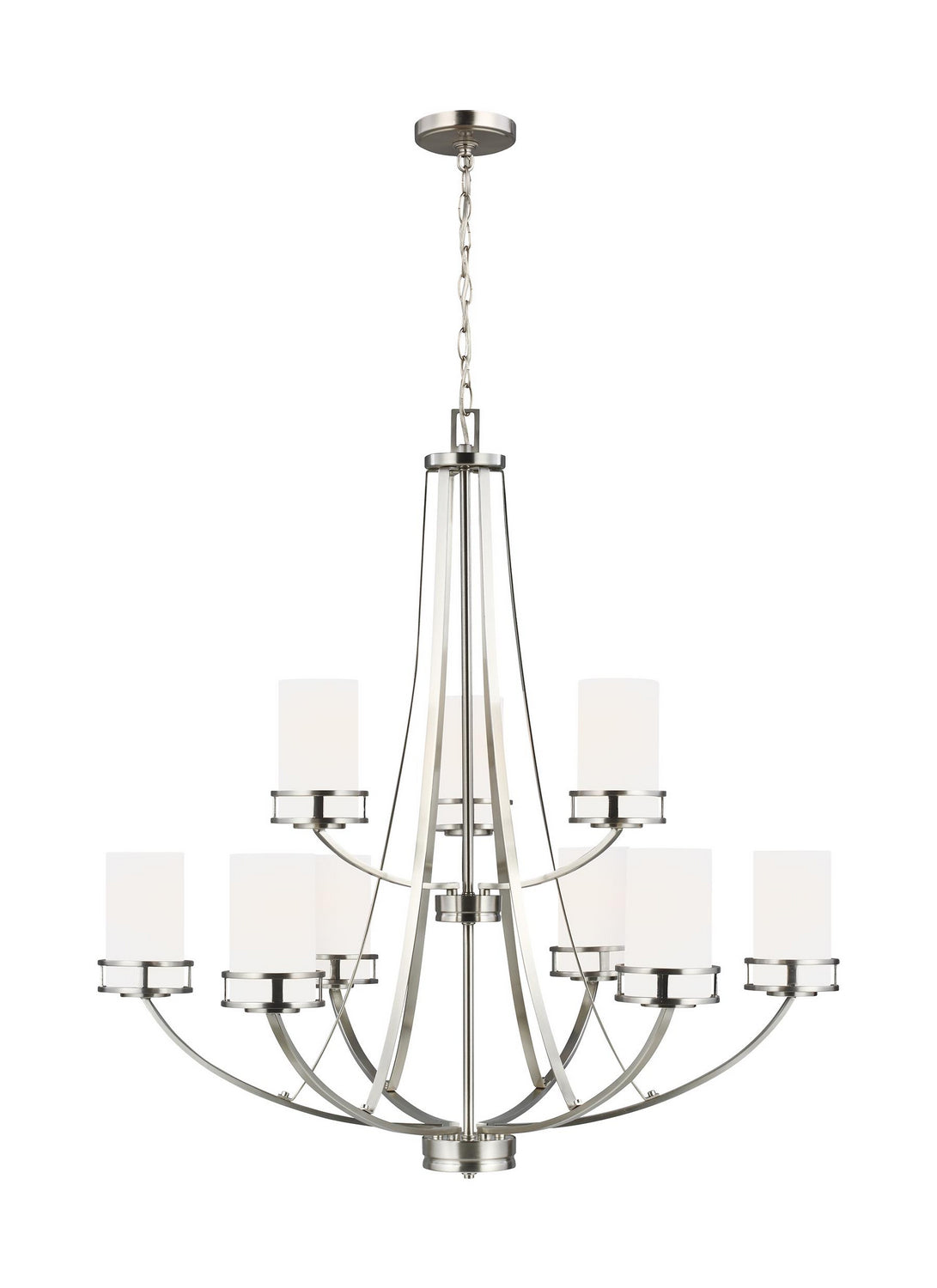 Generation Lighting - 3121609EN3-962 - Nine Light Chandelier - Robie - Brushed Nickel