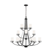 Generation Lighting - 3121612-112 - 12 Light Chandelier - Robie - Midnight Black