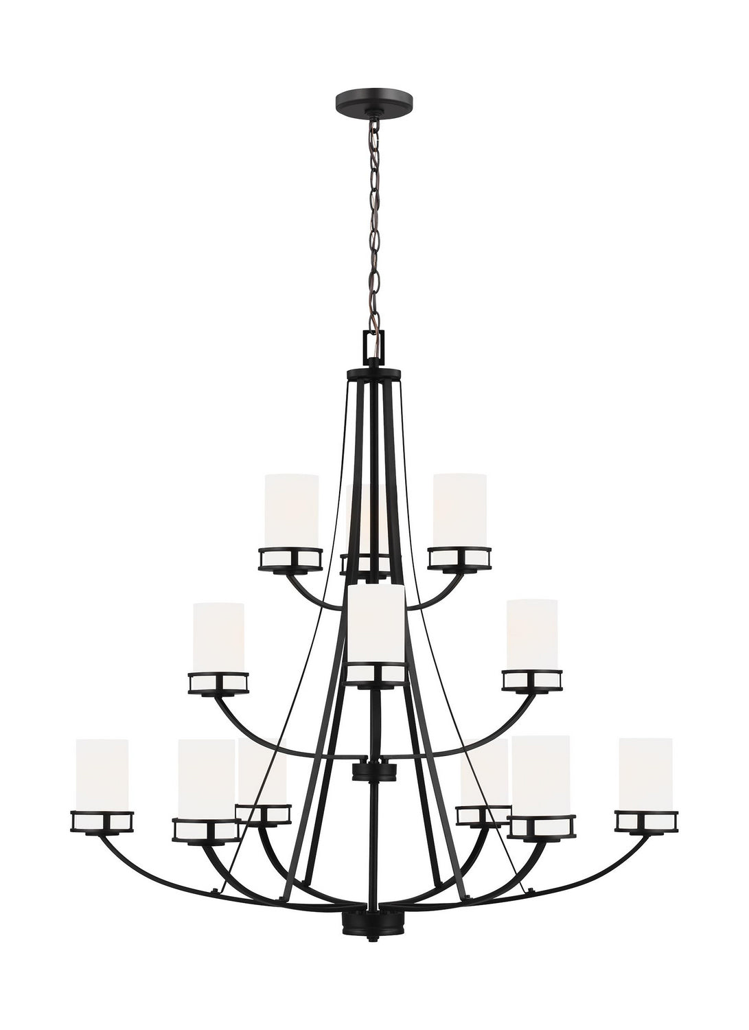 Generation Lighting - 3121612EN3-112 - 12 Light Chandelier - Robie - Midnight Black