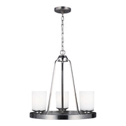 Generation Lighting - 3130703-962 - Three Light Chandelier - Kemal - Brushed Nickel