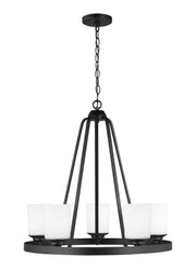 Generation Lighting - 3130705EN3-112 - Five Light Chandelier - Kemal - Midnight Black