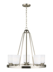 Generation Lighting - 3130705EN3-962 - Five Light Chandelier - Kemal - Brushed Nickel
