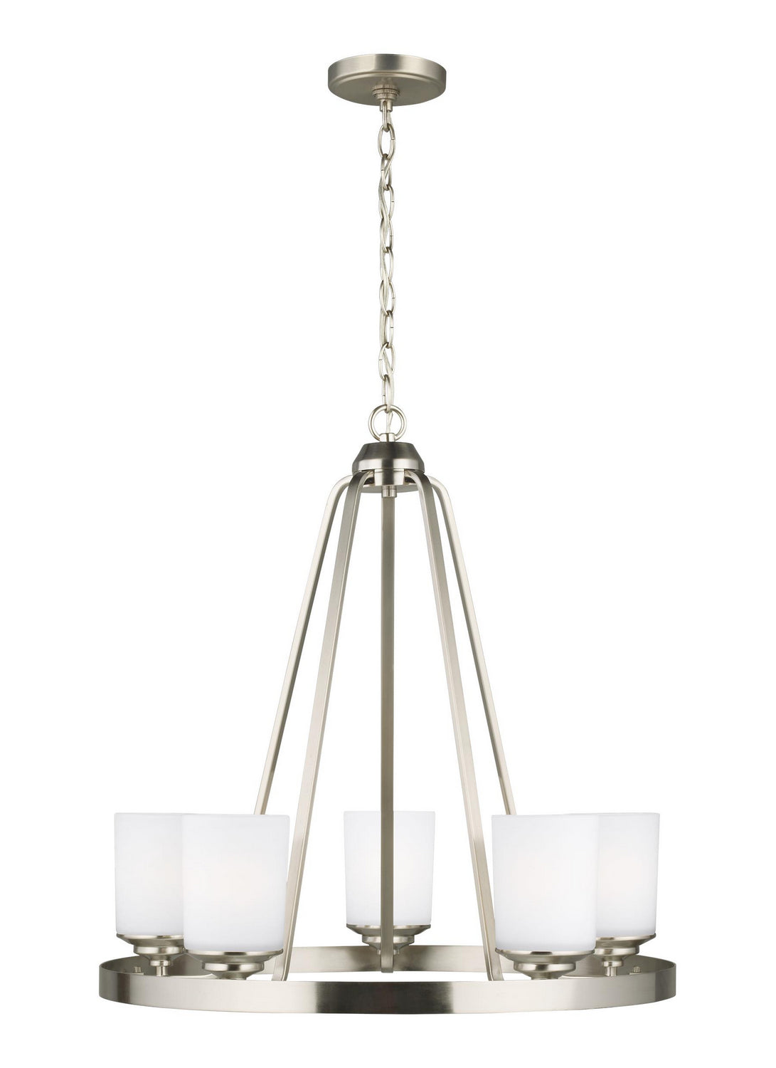 Generation Lighting - 3130705EN3-962 - Five Light Chandelier - Kemal - Brushed Nickel