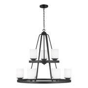 Generation Lighting - 3130709-112 - Nine Light Chandelier - Kemal - Midnight Black
