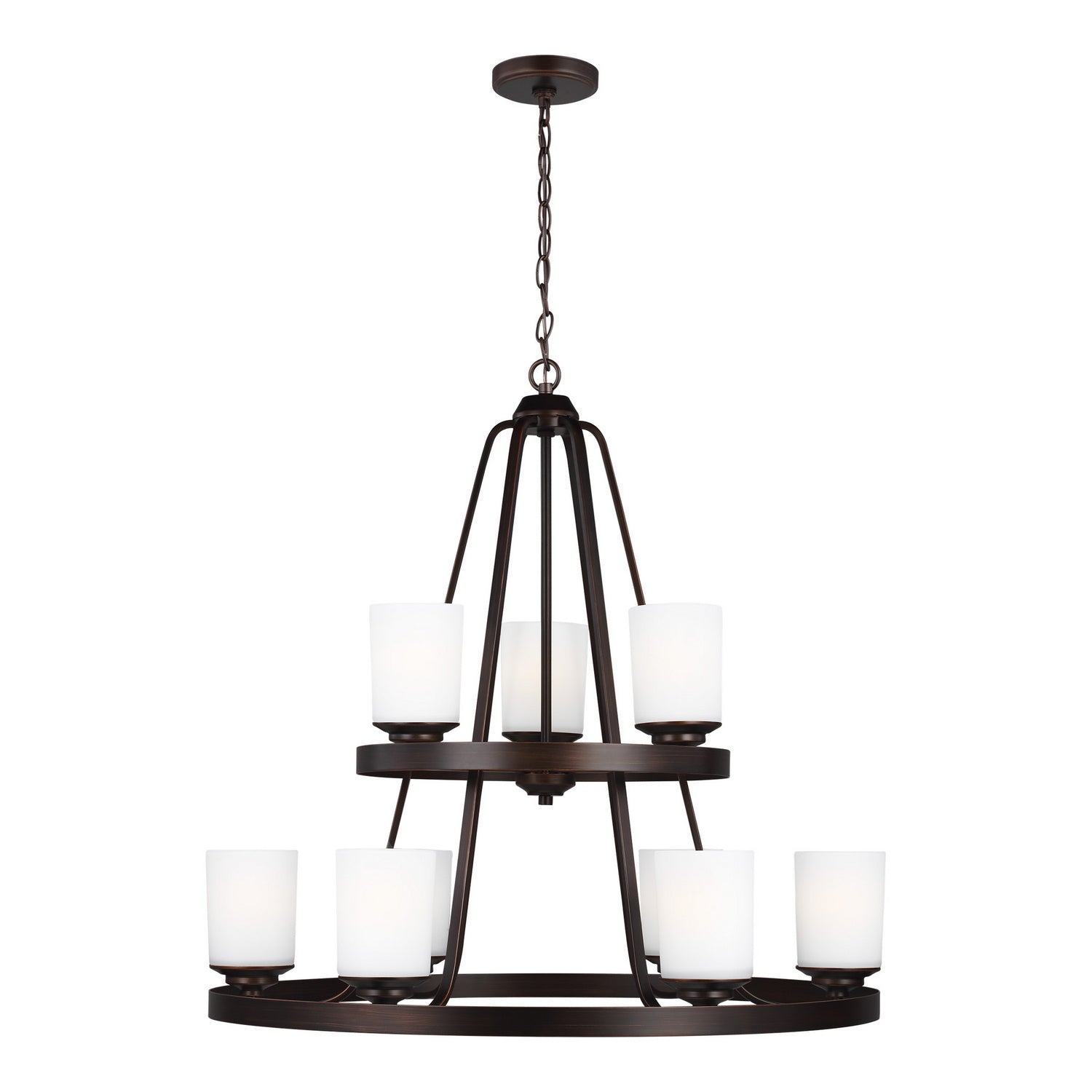 Generation Lighting - 3130709-710 - Nine Light Chandelier - Kemal - Bronze