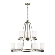 Generation Lighting - 3130709-962 - Nine Light Chandelier - Kemal - Brushed Nickel