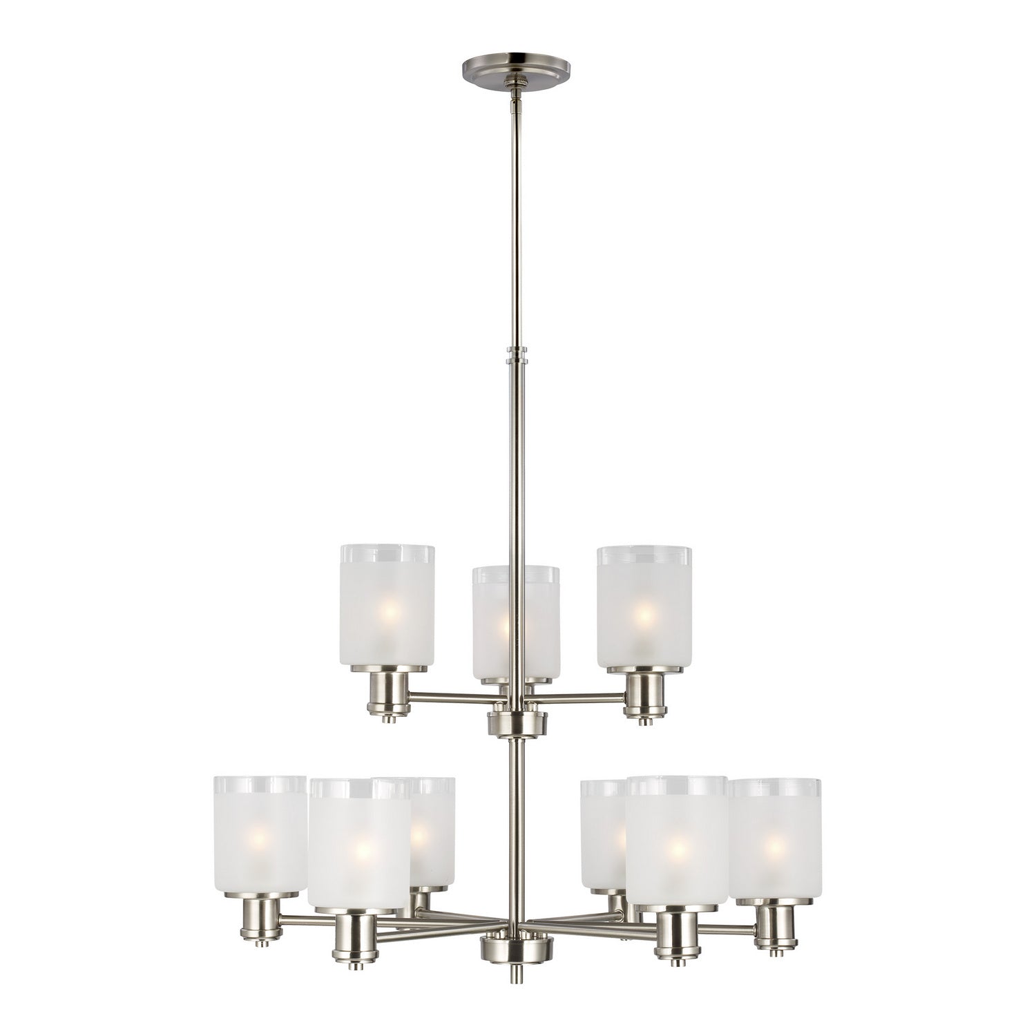 Generation Lighting - 3139809-962 - Nine Light Chandelier - Norwood - Brushed Nickel