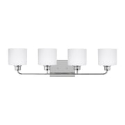 Generation Lighting - 4428804EN3-05 - Four Light Wall / Bath - Canfield - Chrome