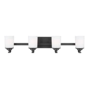 Generation Lighting - 4430704-112 - Four Light Wall / Bath - Kemal - Midnight Black
