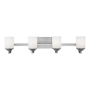 Generation Lighting - 4430704-962 - Four Light Wall / Bath - Kemal - Brushed Nickel