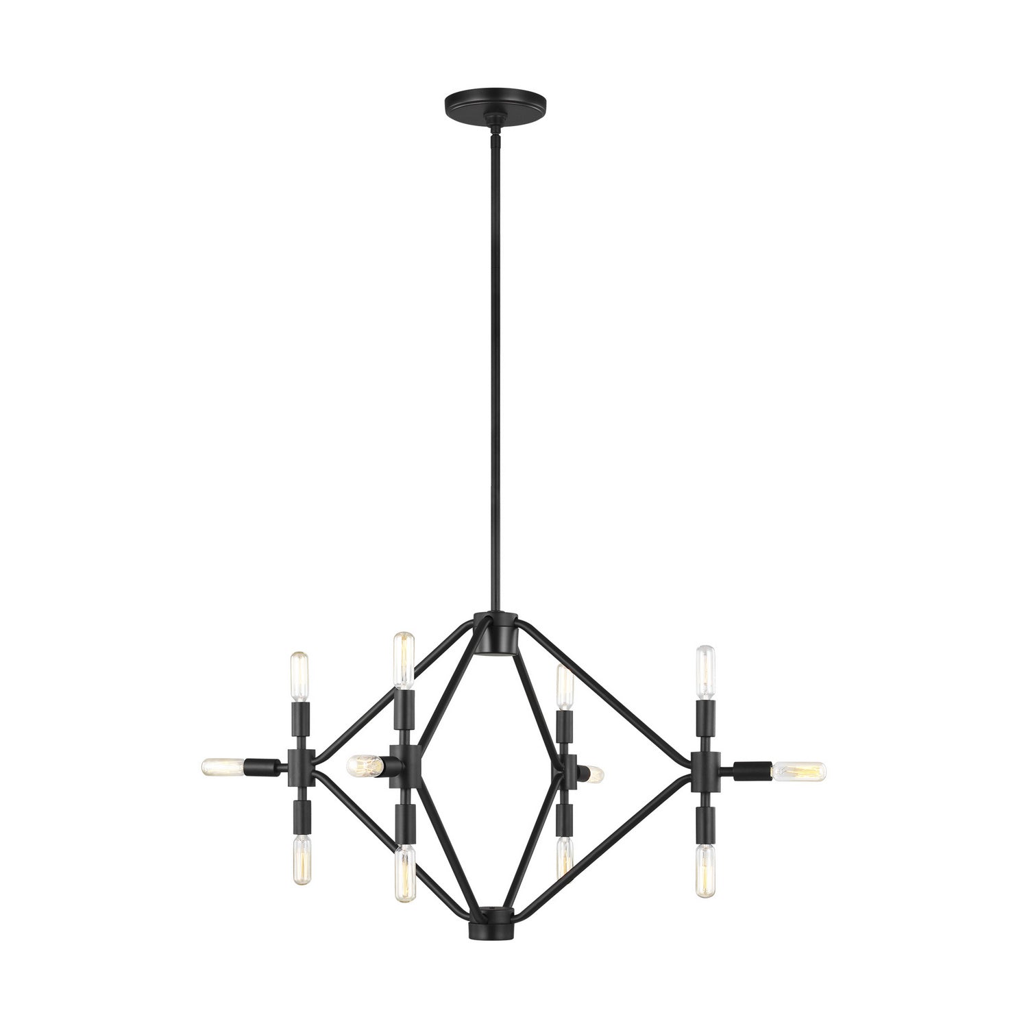 Visual Comfort Studio - 5106712-112 - 12 Light Chandelier - Wyn - Midnight Black