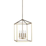 Generation Lighting - 5115004EN-848 - Four Light Hall / Foyer - Perryton - Satin Brass