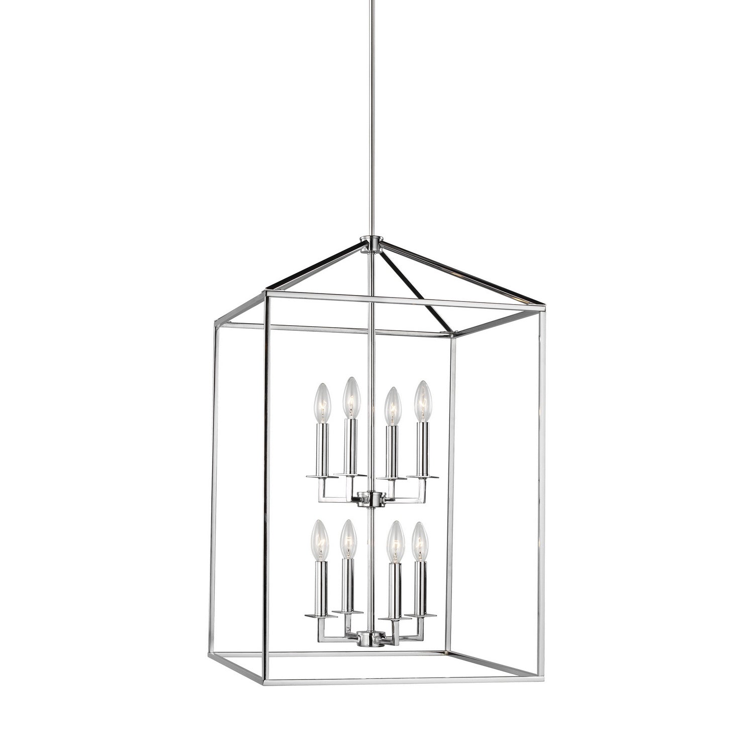 Generation Lighting - 5115008-05 - Eight Light Hall / Foyer Pendant - Perryton - Chrome
