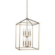 Generation Lighting - 5115008EN-848 - Eight Light Hall / Foyer - Perryton - Satin Brass