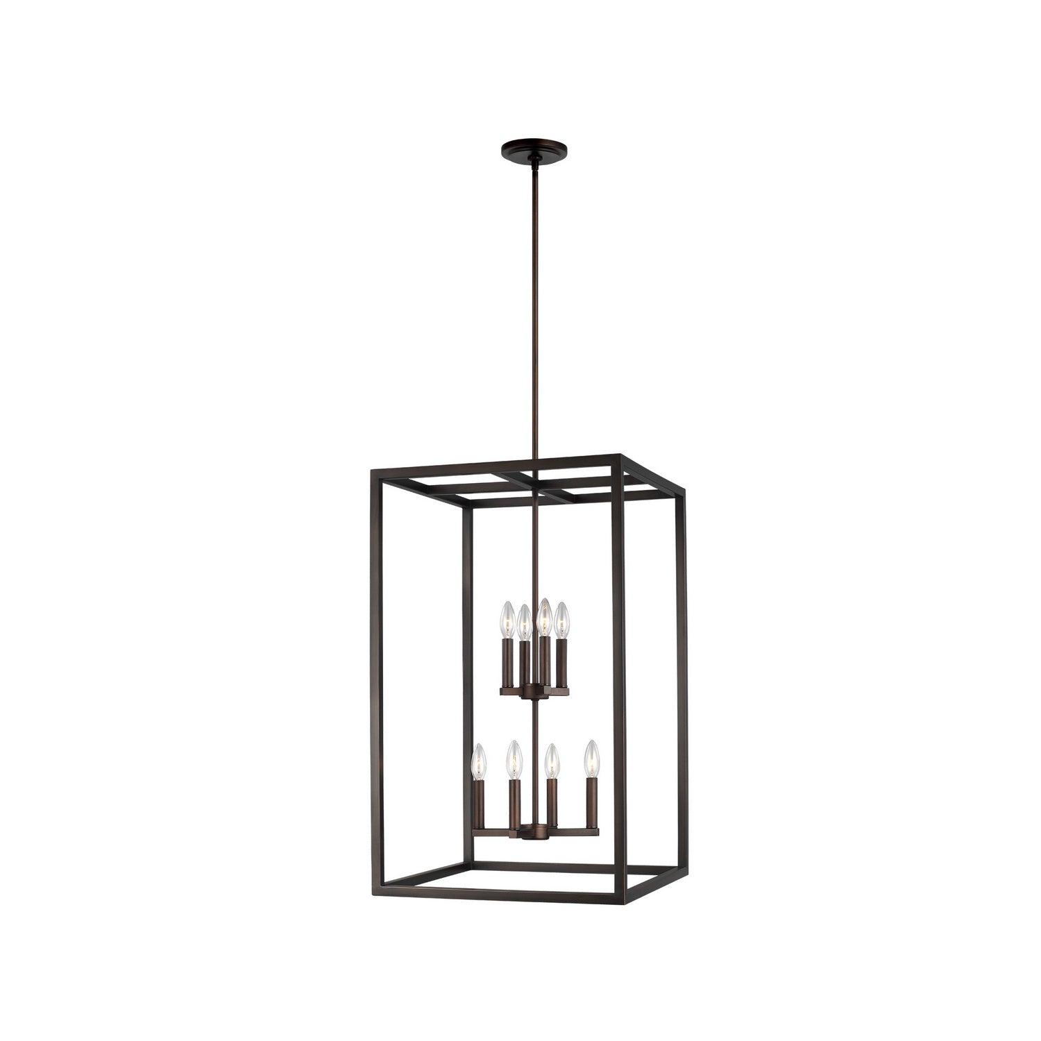 Generation Lighting - 5134508-710 - Eight Light Hall / Foyer Pendant - Moffet Street - Bronze
