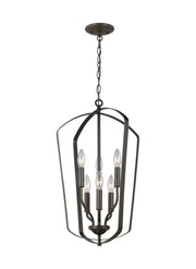 Generation Lighting - 5134906-710 - Six Light Hall / Foyer Pendant - Romee - Bronze
