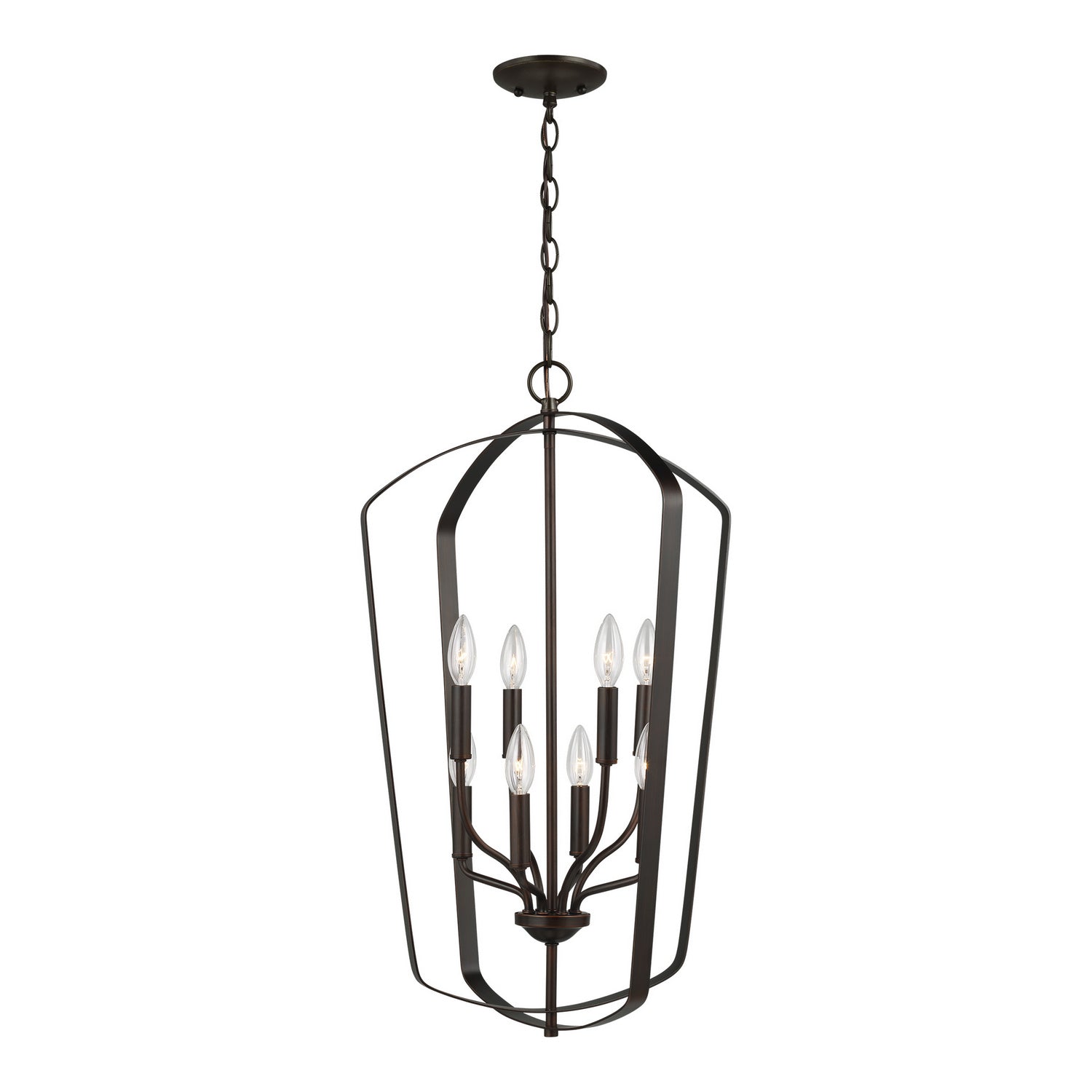 Generation Lighting - 5134908-710 - Eight Light Hall / Foyer Pendant - Romee - Bronze