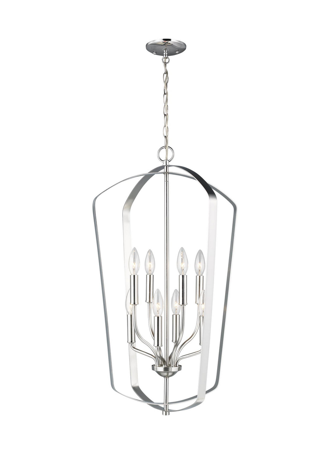 Generation Lighting - 5134908EN-962 - Eight Light Hall / Foyer - Romee - Brushed Nickel