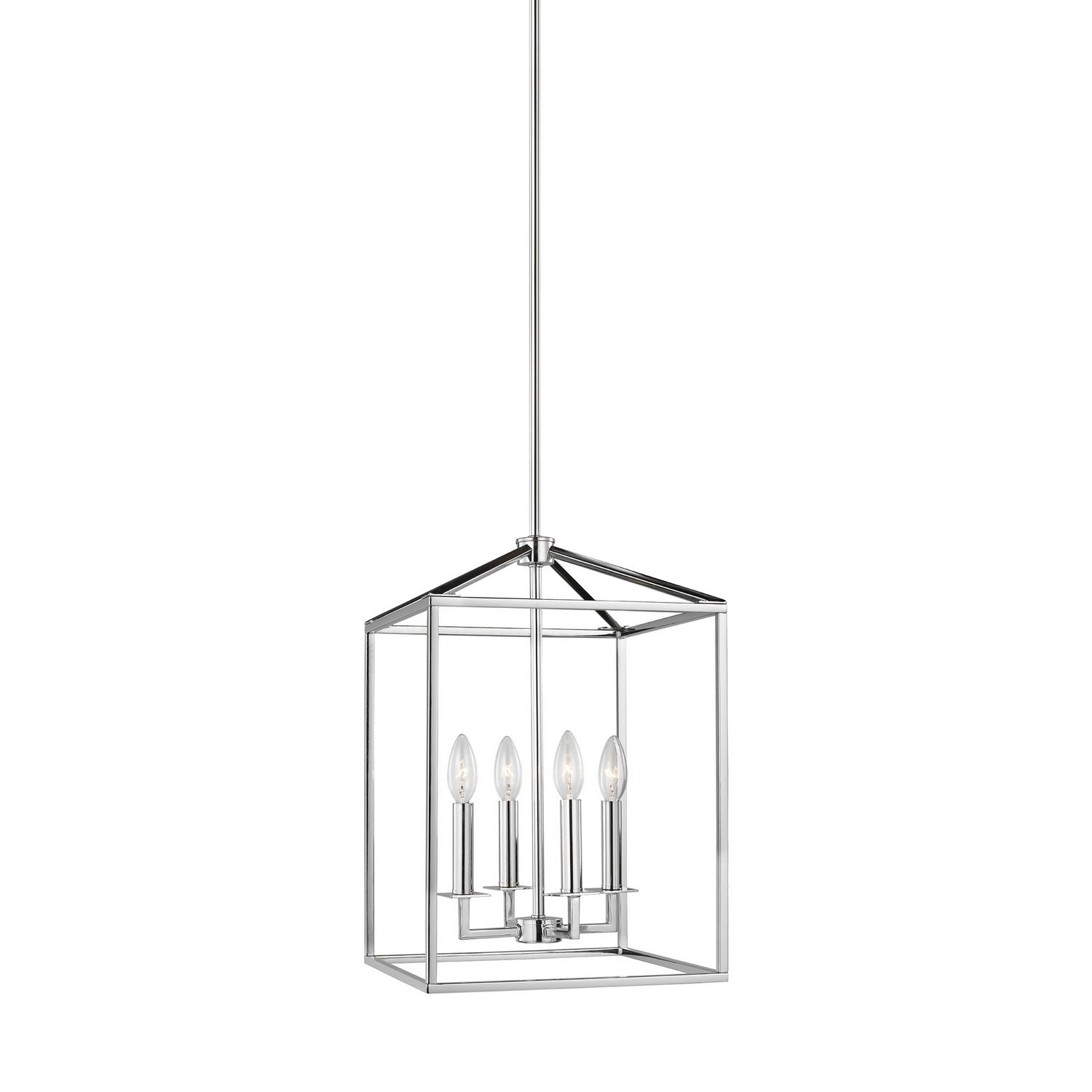 Generation Lighting - 5215004-05 - Four Light Hall / Foyer Pendant - Perryton - Chrome