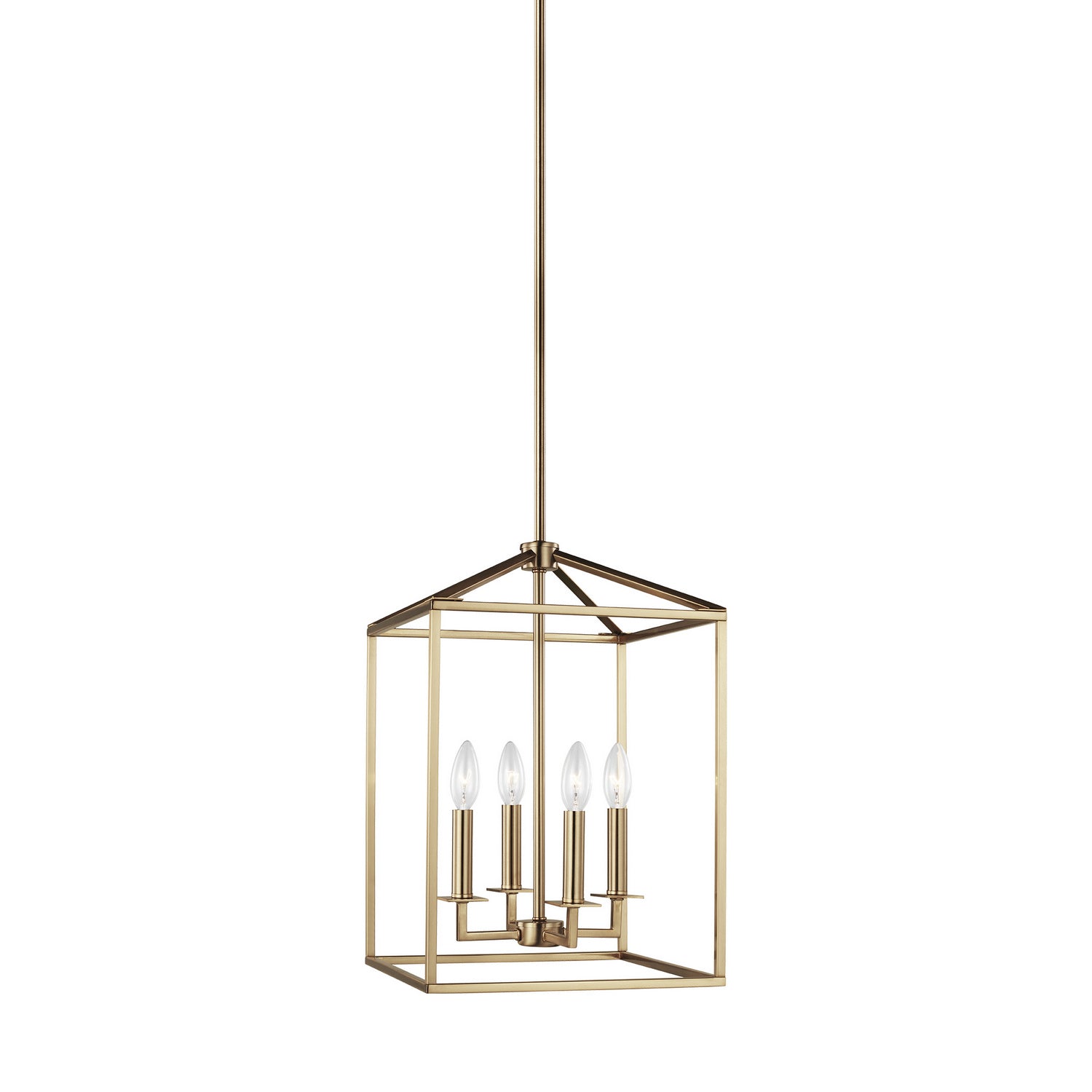 Generation Lighting - 5215004-848 - Four Light Hall / Foyer Pendant - Perryton - Satin Brass