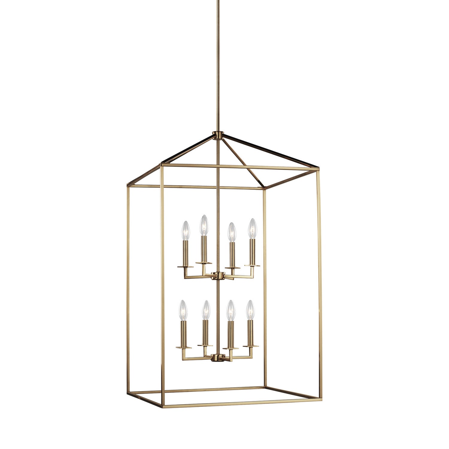 Generation Lighting - 5315008EN-848 - Eight Light Hall / Foyer - Perryton - Satin Brass