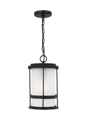 Generation Lighting - 6290901EN3-12 - One Light Outdoor Pendant - Wilburn - Black