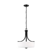 Generation Lighting - 6528803EN3-112 - Three Light Pendant - Kemal - Midnight Black