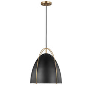 Visual Comfort Studio - 6551701-848 - One Light Pendant - Norman - Satin Brass