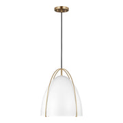 Visual Comfort Studio - 6551801EN3-848 - One Light Pendant - Norman - Satin Brass