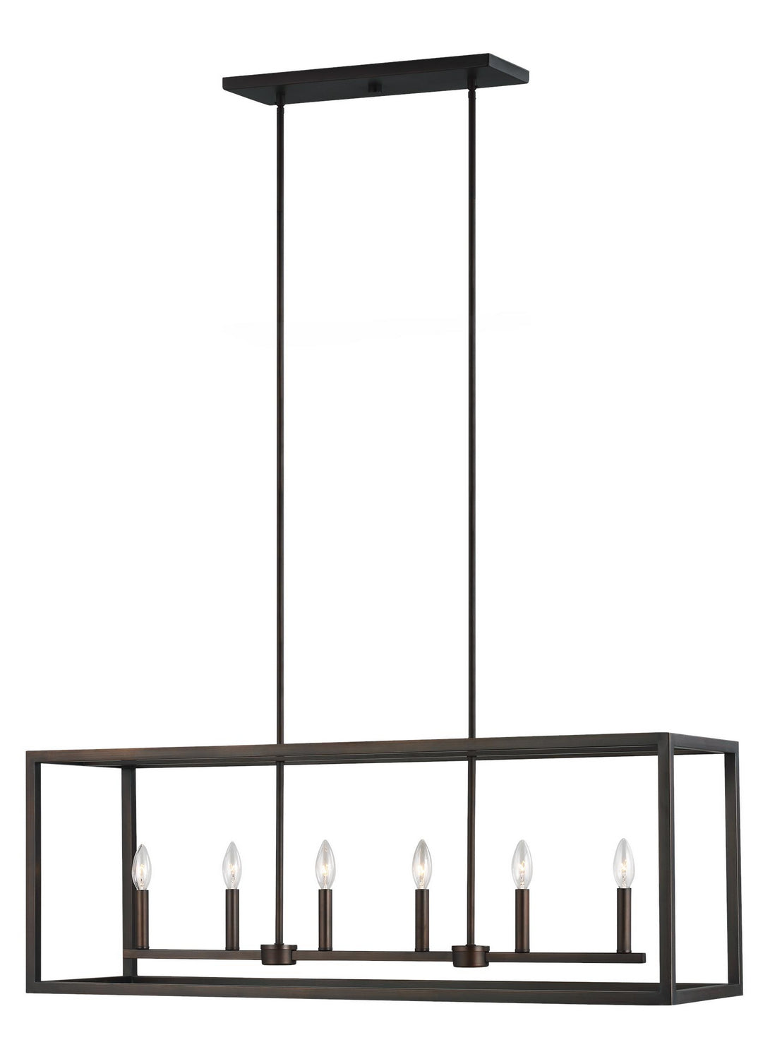Generation Lighting - 6634506EN-710 - Six Light Island Pendant - Moffet Street - Bronze
