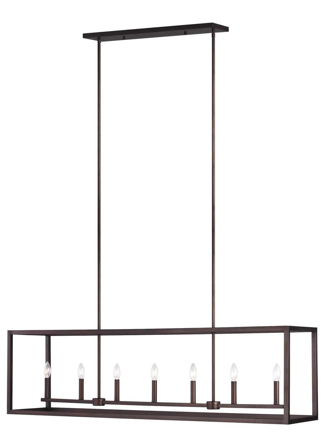 Generation Lighting - 6634507-710 - Seven Light Island Pendant - Moffet Street - Bronze