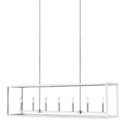 Generation Lighting - 6634507-962 - Seven Light Island Pendant - Moffet Street - Brushed Nickel