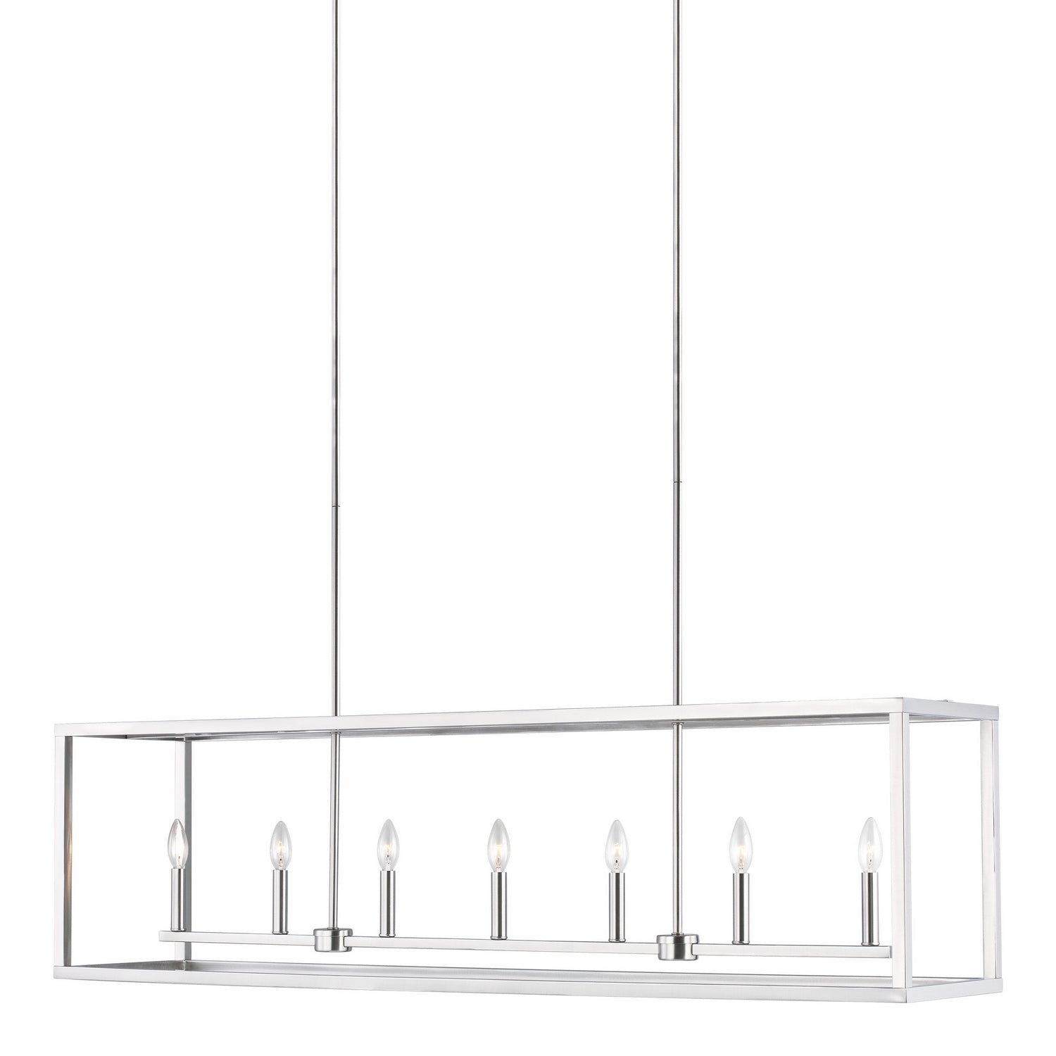 Generation Lighting - 6634507-962 - Seven Light Island Pendant - Moffet Street - Brushed Nickel