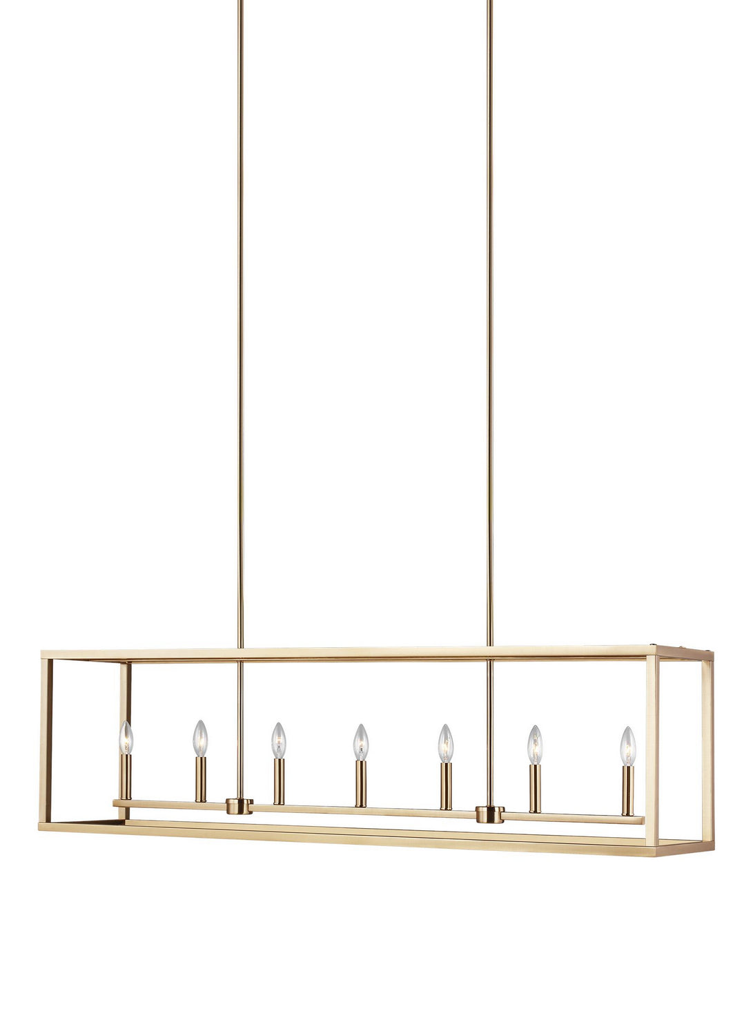 Generation Lighting - 6634507EN-848 - Seven Light Island Pendant - Moffet Street - Satin Brass