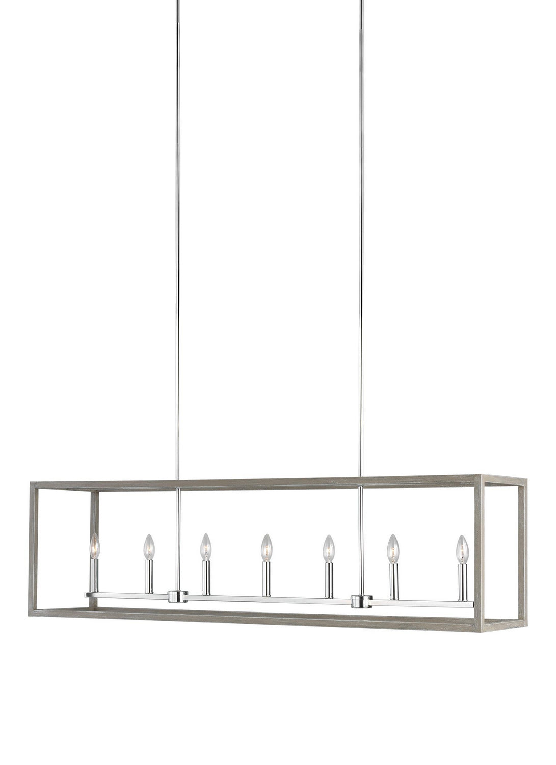 Generation Lighting - 6634507EN-872 - Seven Light Island Pendant - Moffet Street - Washed Pine