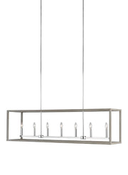 Generation Lighting - 6634507EN-872 - Seven Light Island Pendant - Moffet Street - Washed Pine