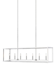 Generation Lighting - 6634507EN-962 - Seven Light Island Pendant - Moffet Street - Brushed Nickel