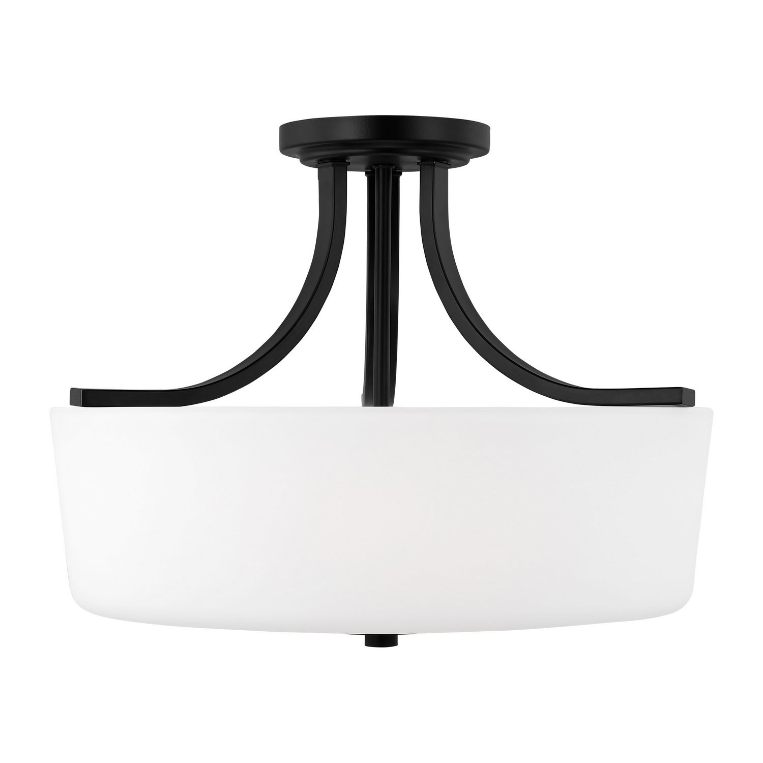 Generation Lighting - 7728803-112 - Three Light Semi-Flush Mount - Kemal - Midnight Black