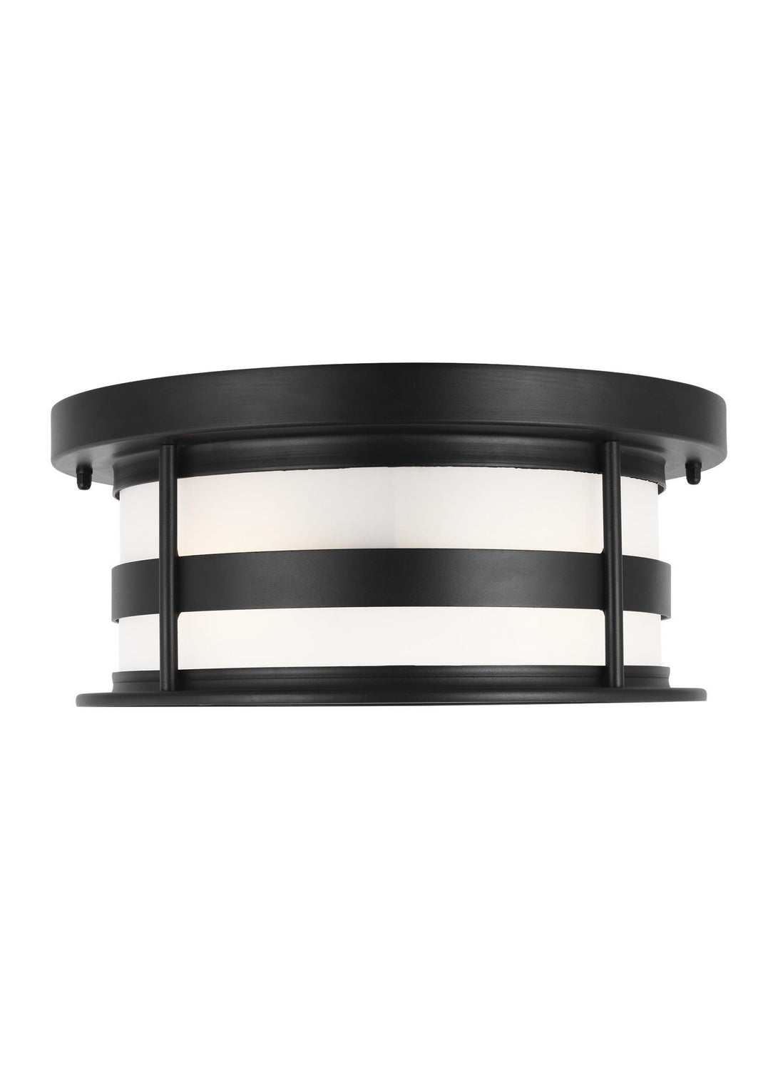 Generation Lighting - 7890902EN3-12 - Two Light Outdoor Flush Mount - Wilburn - Black