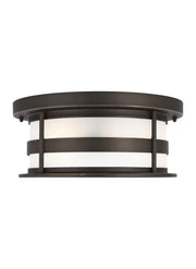 Generation Lighting - 7890902EN3-71 - Two Light Outdoor Flush Mount - Wilburn - Antique Bronze