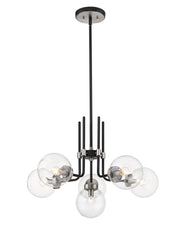 Z-Lite - 477-6MB-BN - Six Light Chandelier - Parsons - Matte Black / Brushed Nickel