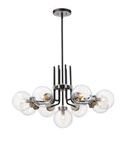 Z-Lite - 477-9MB-BN - Nine Light Chandelier - Parsons - Matte Black / Brushed Nickel