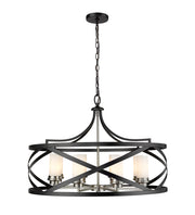 Z-Lite - 481P30-MB-BN - Eight Light Chandelier - Malcalester - Matte Black / Brushed Nickel